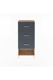 Arges Dolap 3 Çekmeceli 60x30x134 Çam-Antrasit