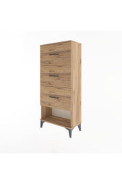 Arges Dolap 3 Çekmeceli 60x30x134 Çam-Çam