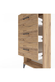 Arges Dolap 3 Çekmeceli 60x30x134 Çam-Çam