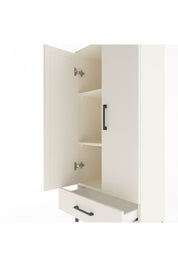 Arges Dolap 3 Raflı Tek Çekmeceli 2 Kapaklı 60x30x134 Aytaşı-Aytaşı