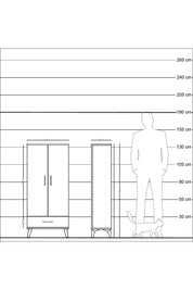 Arges Dolap 3 Raflı Tek Çekmeceli 2 Kapaklı 60x30x134 Aytaşı-Antrasit