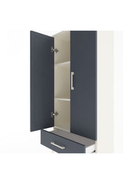 Arges Dolap 3 Raflı Tek Çekmeceli 2 Kapaklı 60x30x134 Aytaşı-Antrasit