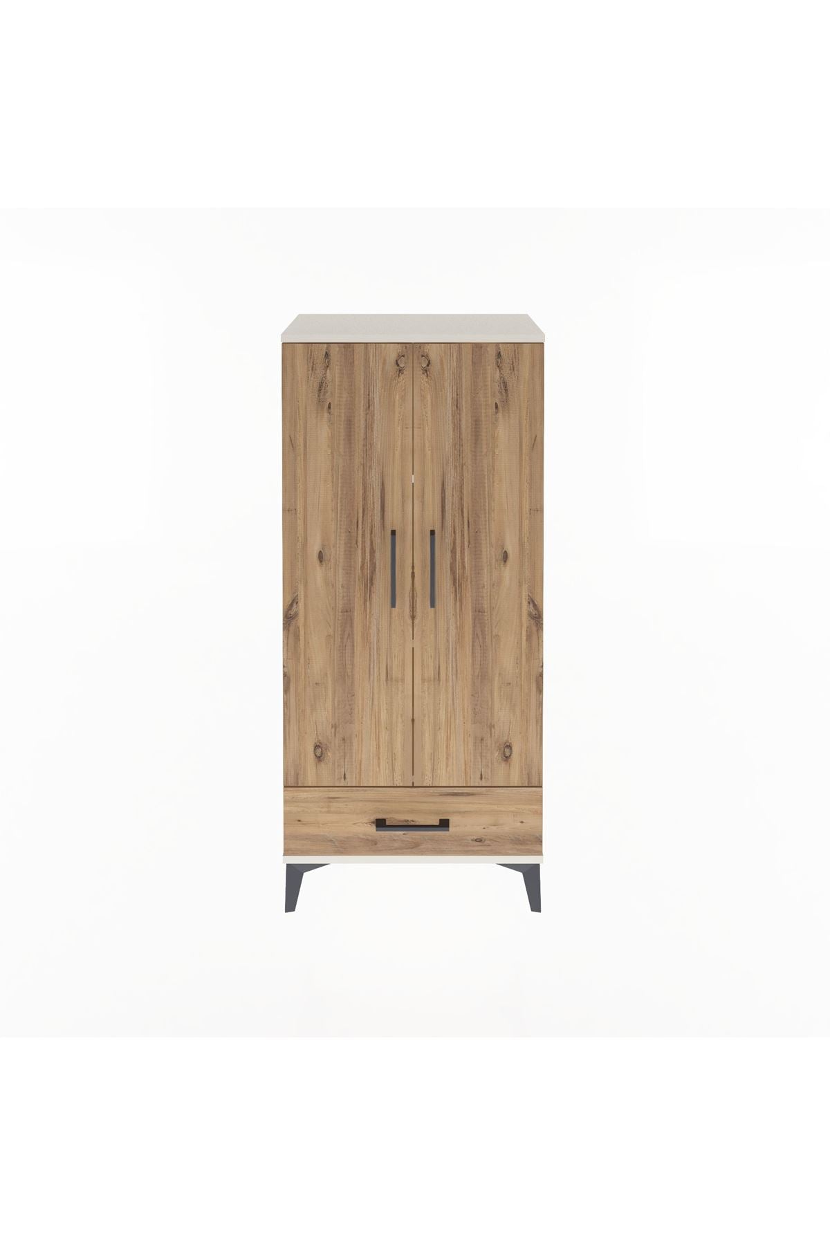 Arges Dolap 3 Raflı Tek Çekmeceli 2 Kapaklı 60x30x134 Aytaşı-Çam