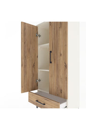 Arges Dolap 3 Raflı Tek Çekmeceli 2 Kapaklı 60x30x134 Aytaşı-Çam