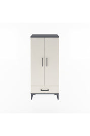 Arges Dolap 3 Raflı Tek Çekmeceli 2 Kapaklı 60x30x134 Antrasit-Aytaşı