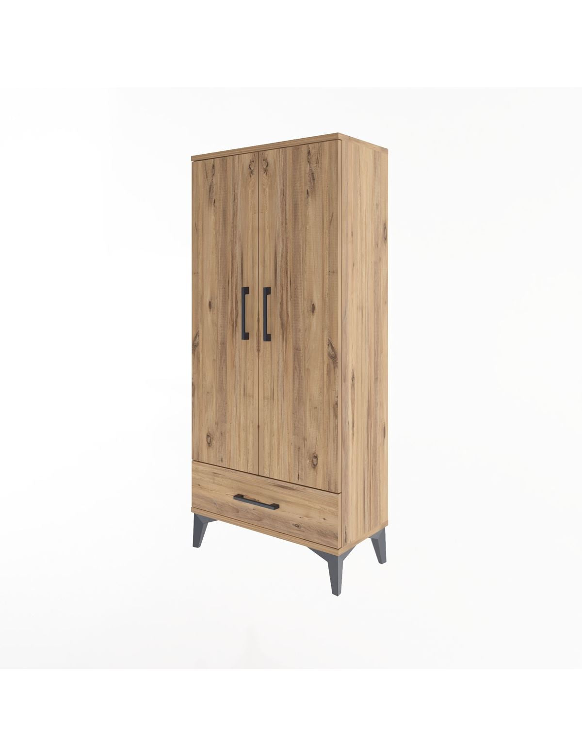 Arges Dolap 3 Raflı Tek Çekmeceli 2 Kapaklı 60x30x134 - S17M109V9A
