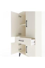 Arges Dolap 2 Raflı Tek Çekmeceli 4 Kapaklı 60x30x134 Aytaşı-Aytaşı