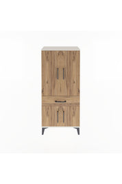 Arges Dolap 2 Raflı Tek Çekmeceli 4 Kapaklı 60x30x134 Aytaşı-Çam