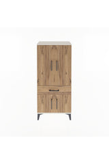 Arges Dolap 2 Raflı Tek Çekmeceli 4 Kapaklı 60x30x134