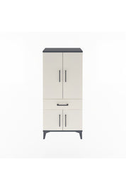 Arges Dolap 2 Raflı Tek Çekmeceli 4 Kapaklı 60x30x134 Antrasit-Aytaşı