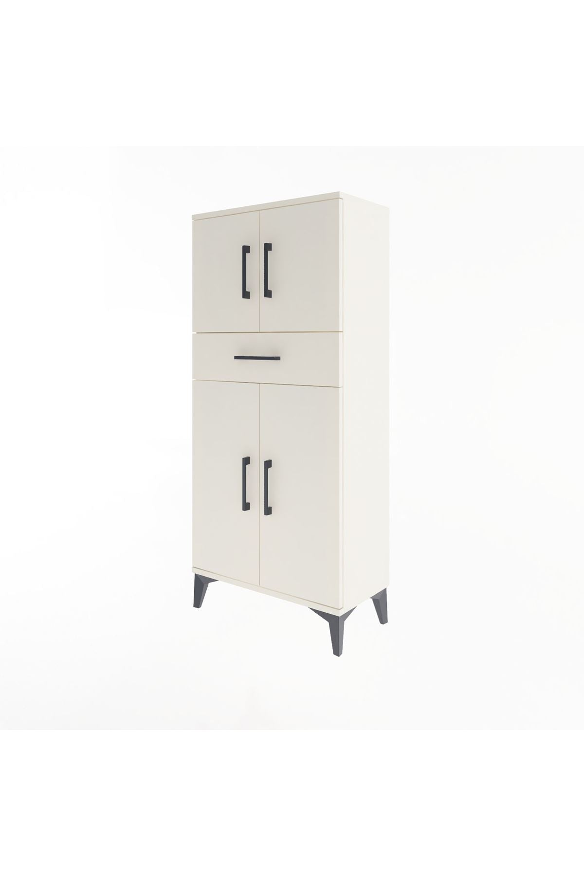 Arges Dolap 2 Raflı Tek Çekmeceli 4 Kapaklı 60x30x134 Aytaşı-Aytaşı