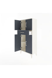 Arges Dolap 2 Raflı Tek Çekmeceli 4 Kapaklı 60x30x134 Aytaşı-Antrasit