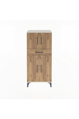 Arges Dolap 2 Raflı Tek Çekmeceli 4 Kapaklı 60x30x134