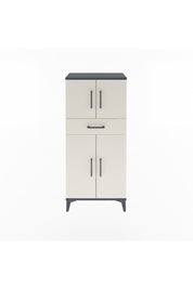 Arges Dolap 2 Raflı Tek Çekmeceli 4 Kapaklı 60x30x134 Antrasit-Aytaşı