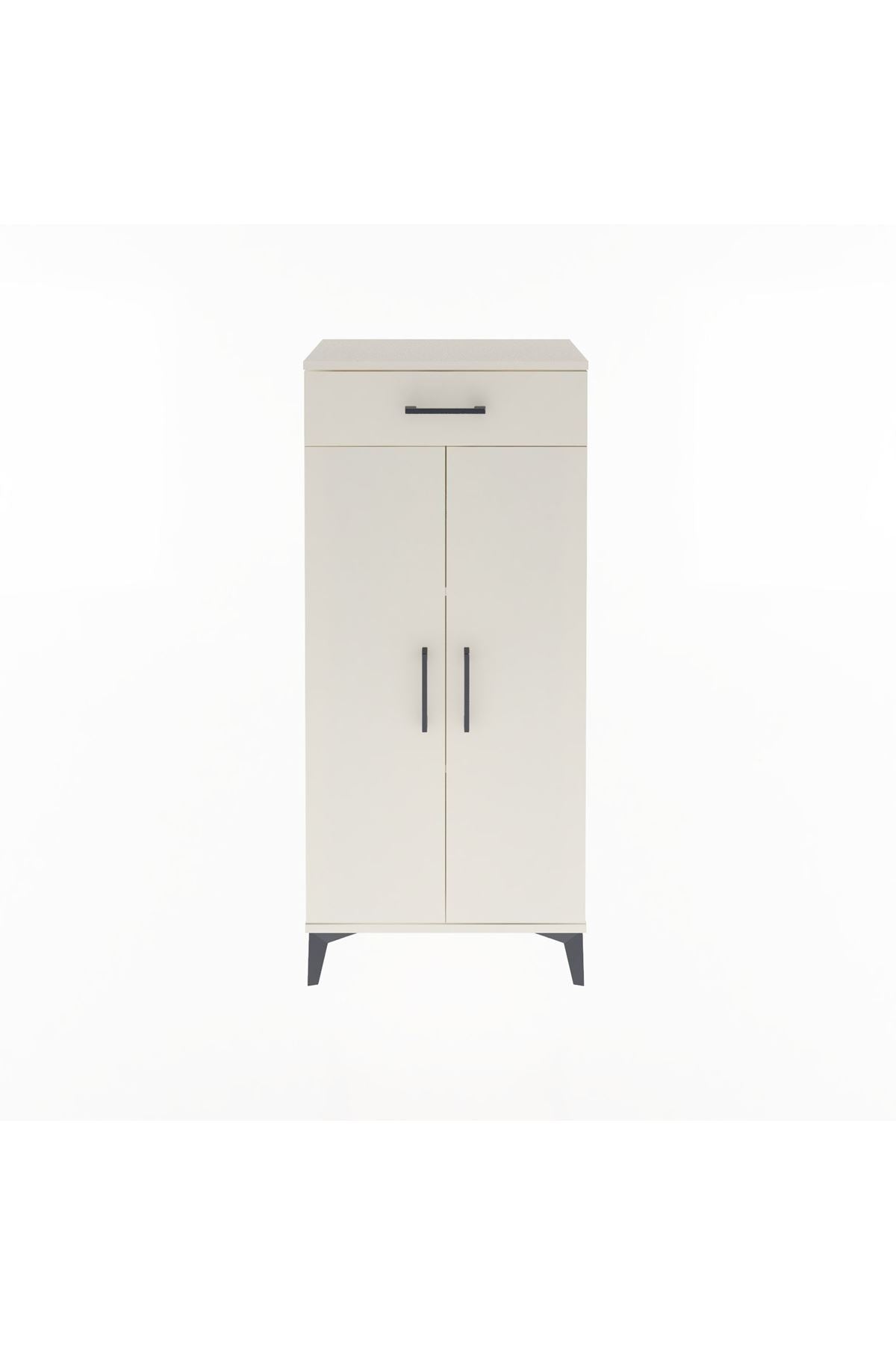 Arges Dolap 2 Raflı Tek Çekmeceli 2 Kapaklı 60x30x134 Aytaşı-Aytaşı