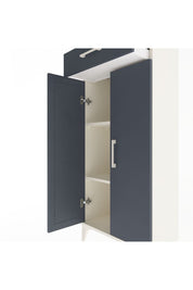 Arges Dolap 2 Raflı Tek Çekmeceli 2 Kapaklı 60x30x134 Aytaşı-Antrasit