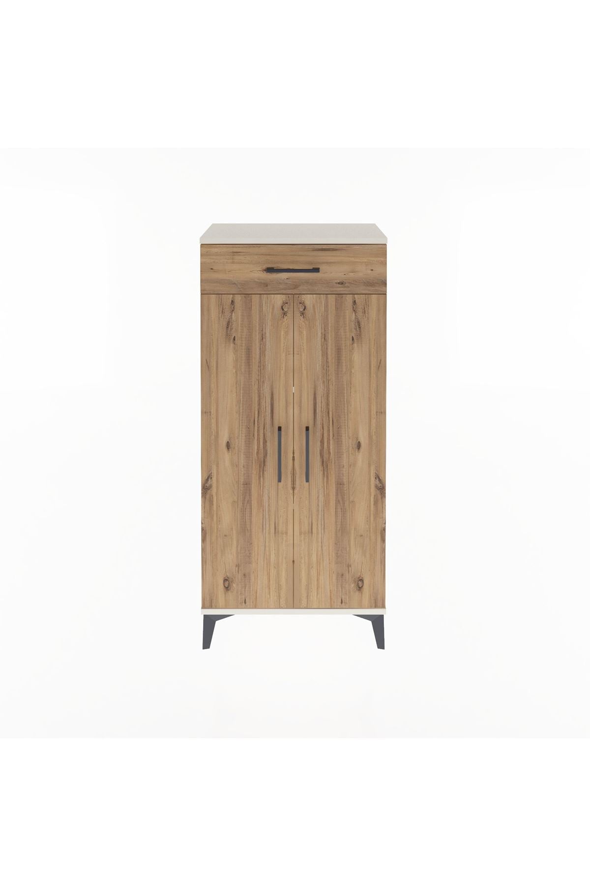 Arges Dolap 2 Raflı Tek Çekmeceli 2 Kapaklı 60x30x134 Aytaşı-Çam