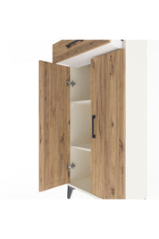 Arges Dolap 2 Raflı Tek Çekmeceli 2 Kapaklı 60x30x134 Aytaşı-Çam