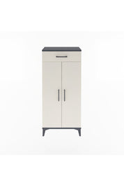 Arges Dolap 2 Raflı Tek Çekmeceli 2 Kapaklı 60x30x134 Antrasit-Aytaşı