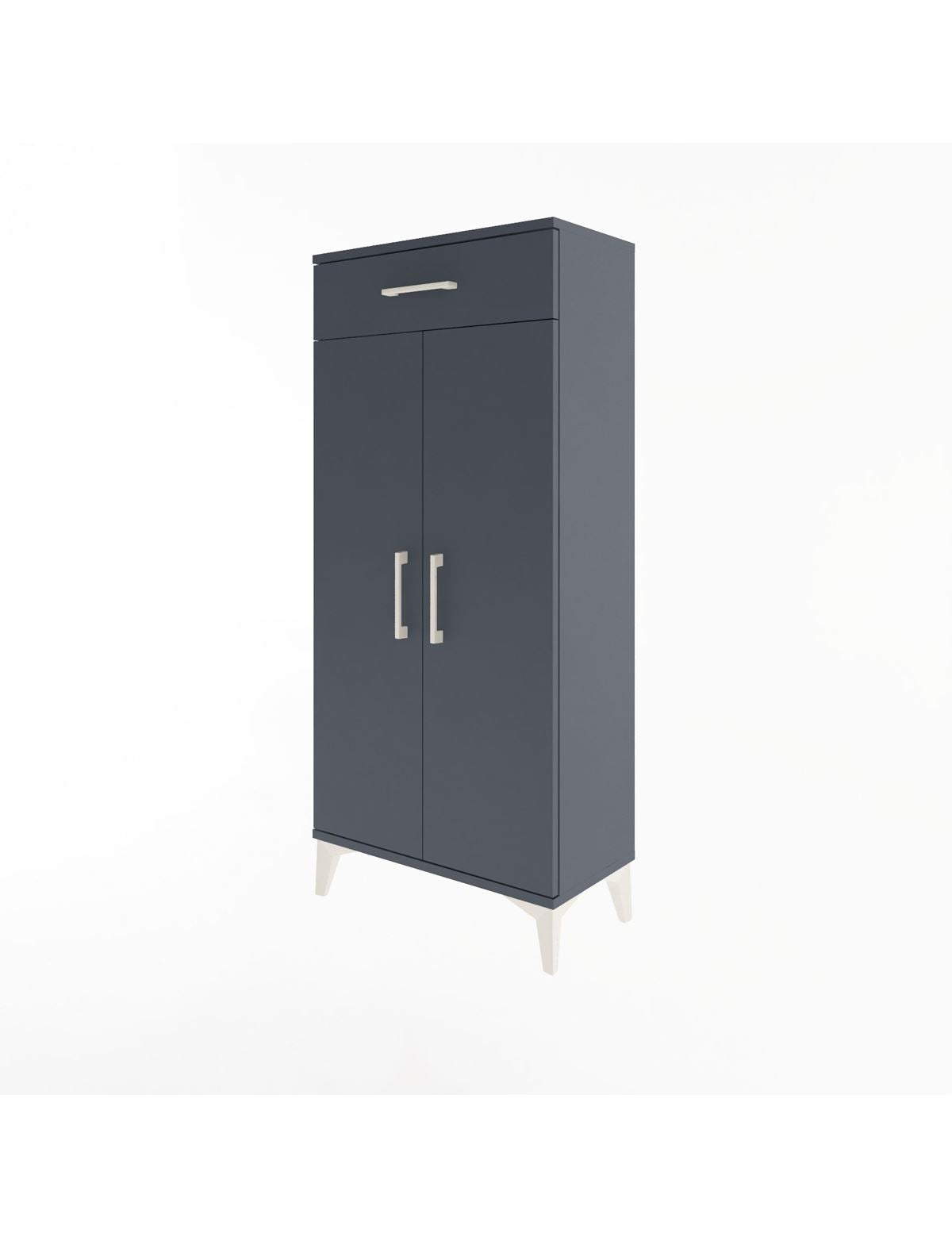 Arges Dolap 2 Raflı Tek Çekmeceli 2 Kapaklı 60x30x134 - S17M112V5A