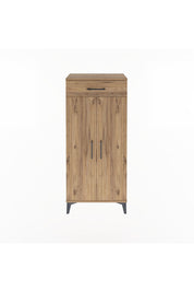 Arges Dolap 2 Raflı Tek Çekmeceli 2 Kapaklı 60x30x134 Çam-Çam