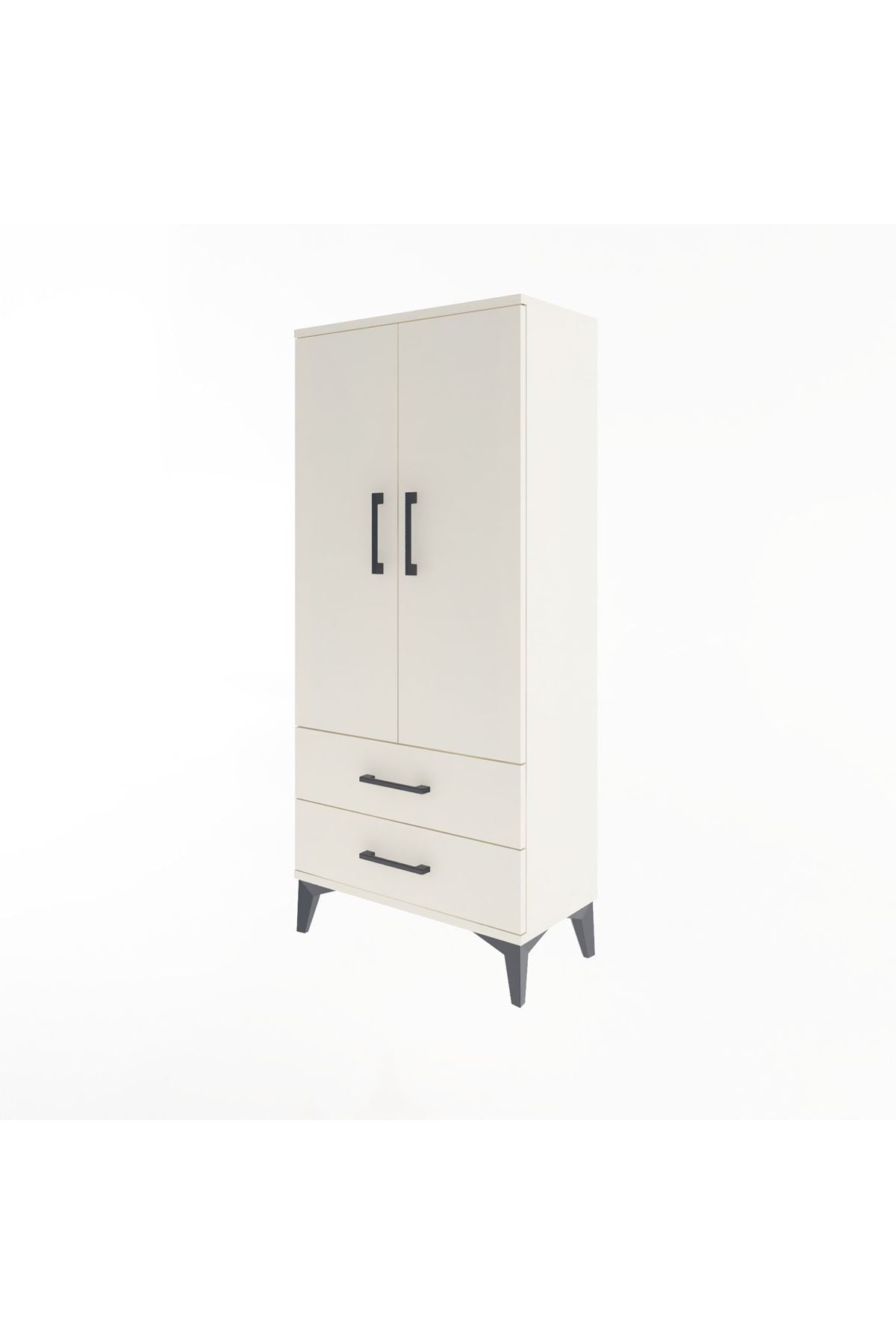 Arges Dolap 3 Raflı 2 Çekmeceli 2 Kapaklı 60x30x134 Aytaşı-Aytaşı