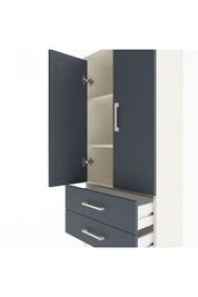 Arges Dolap 3 Raflı 2 Çekmeceli 2 Kapaklı 60x30x134 Aytaşı-Antrasit