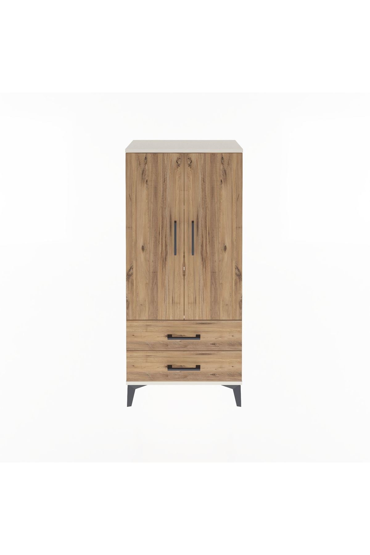 Arges Dolap 3 Raflı 2 Çekmeceli 2 Kapaklı 60x30x134 Aytaşı-Çam