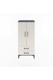 Arges Dolap 3 Raflı 2 Çekmeceli 2 Kapaklı 60x30x134 Antrasit-Aytaşı