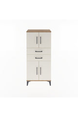 Arges Dolap Tek Raflı 2 Çekmeceli 4 Kapaklı 60x30x134
