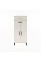 Arges Dolap 2 Raflı 2 Çekmeceli 2 Kapaklı 60x30x134