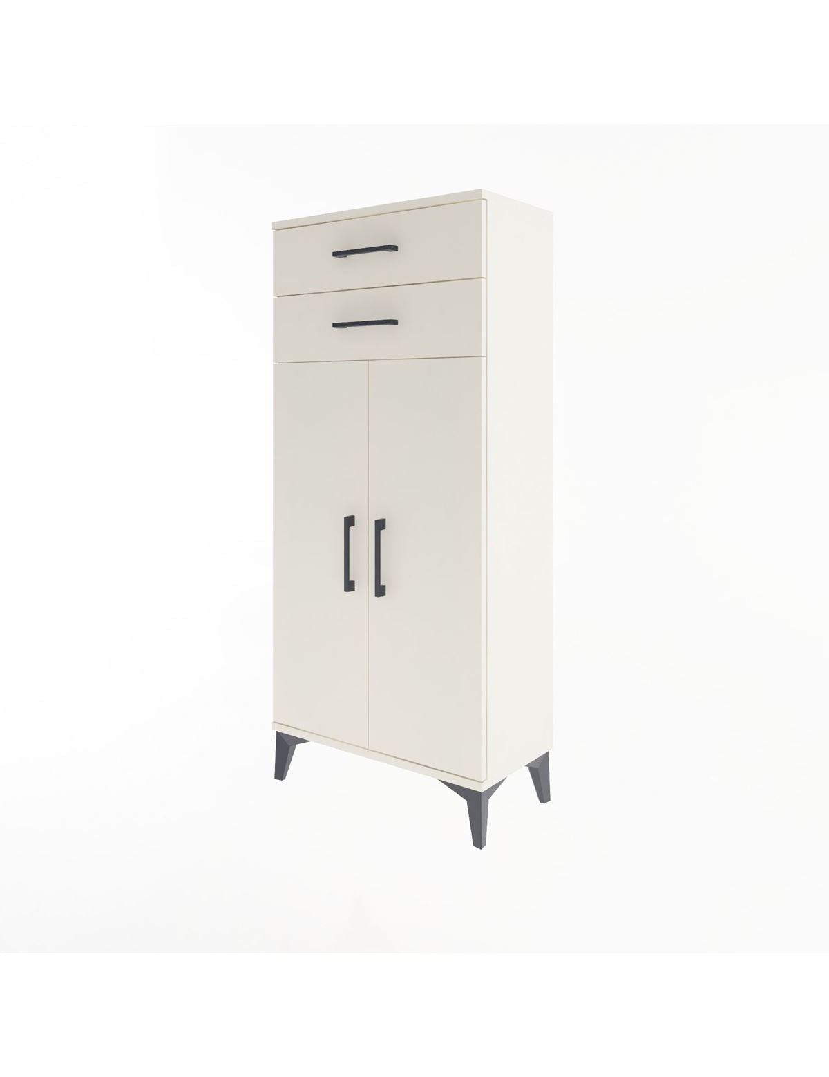 Arges Dolap 2 Raflı 2 Çekmeceli 2 Kapaklı 60x30x134 - S17M115V1A