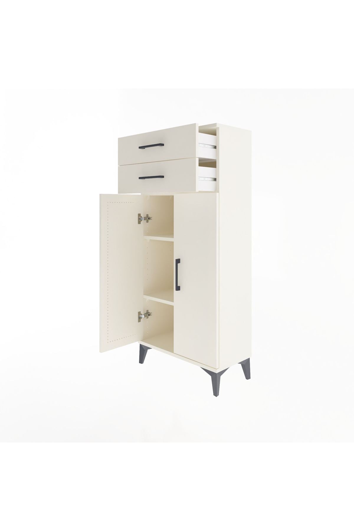 Arges Dolap 2 Raflı 2 Çekmeceli 2 Kapaklı 60x30x134 Aytaşı-Aytaşı