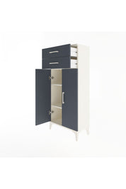 Arges Dolap 2 Raflı 2 Çekmeceli 2 Kapaklı 60x30x134 Aytaşı-Antrasit