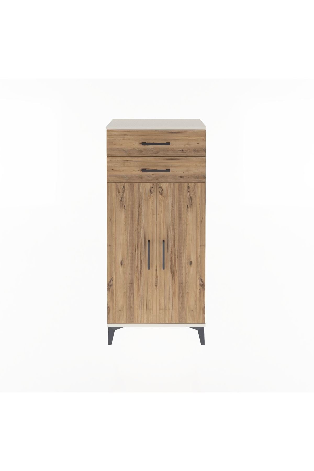 Arges Dolap 2 Raflı 2 Çekmeceli 2 Kapaklı 60x30x134 Aytaşı-Çam