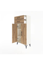 Arges Dolap 2 Raflı 2 Çekmeceli 2 Kapaklı 60x30x134 Aytaşı-Çam