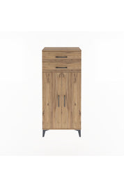 Arges Dolap 2 Raflı 2 Çekmeceli 2 Kapaklı 60x30x134 Çam-Çam
