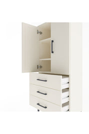 Arges Dolap 3 Raflı 3 Çekmeceli 2 Kapaklı 60x30x134 Aytaşı-Aytaşı