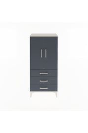 Arges Dolap 3 Raflı 3 Çekmeceli 2 Kapaklı 60x30x134 Aytaşı-Antrasit