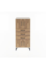 Arges Dolap Tek Raflı 3 Çekmeceli 4 Kapaklı 60x30x134 Aytaşı-Çam