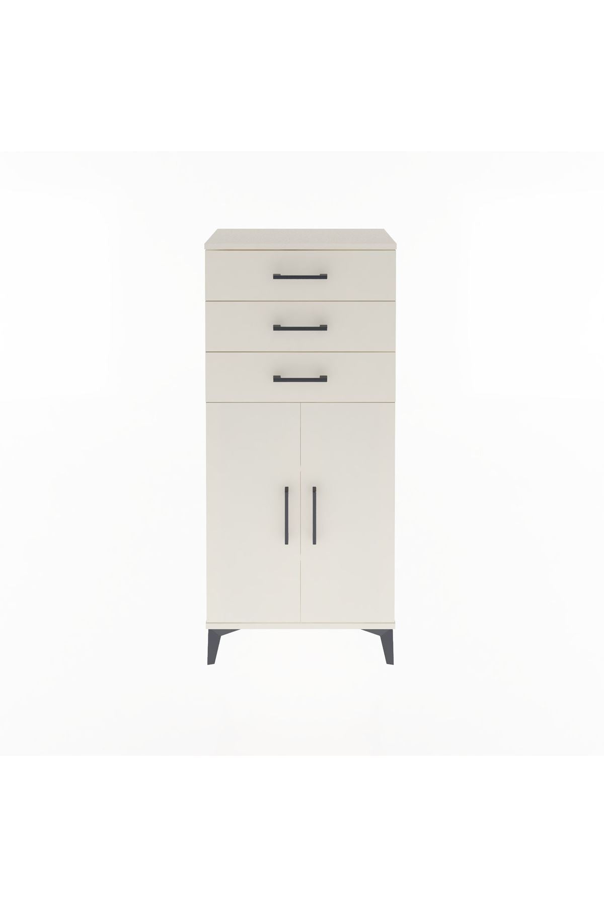 Arges Dolap 2 Raflı 3 Çekmeceli 2 Kapaklı 60x30x134 Aytaşı-Aytaşı