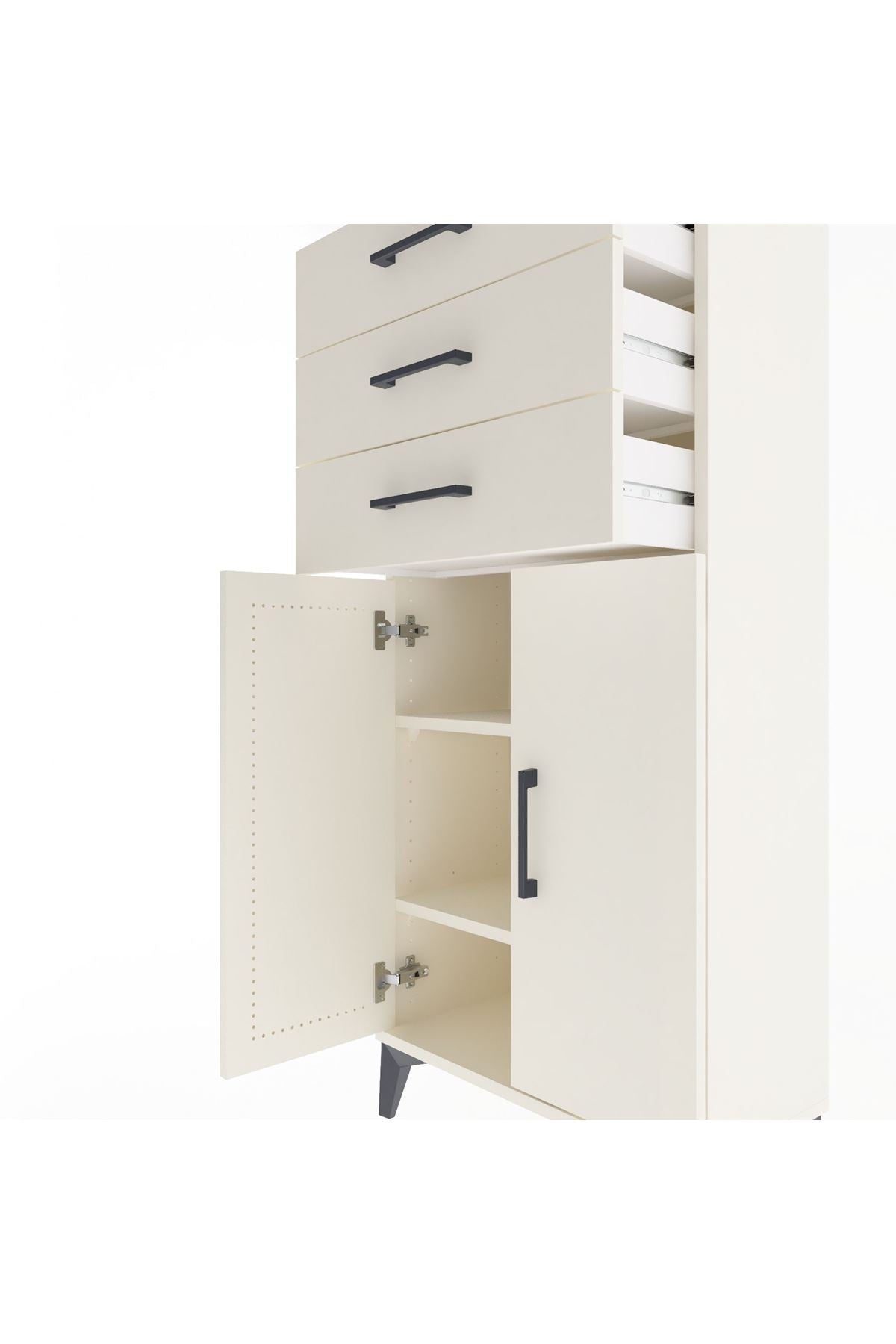 Arges Dolap 2 Raflı 3 Çekmeceli 2 Kapaklı 60x30x134 Aytaşı-Aytaşı