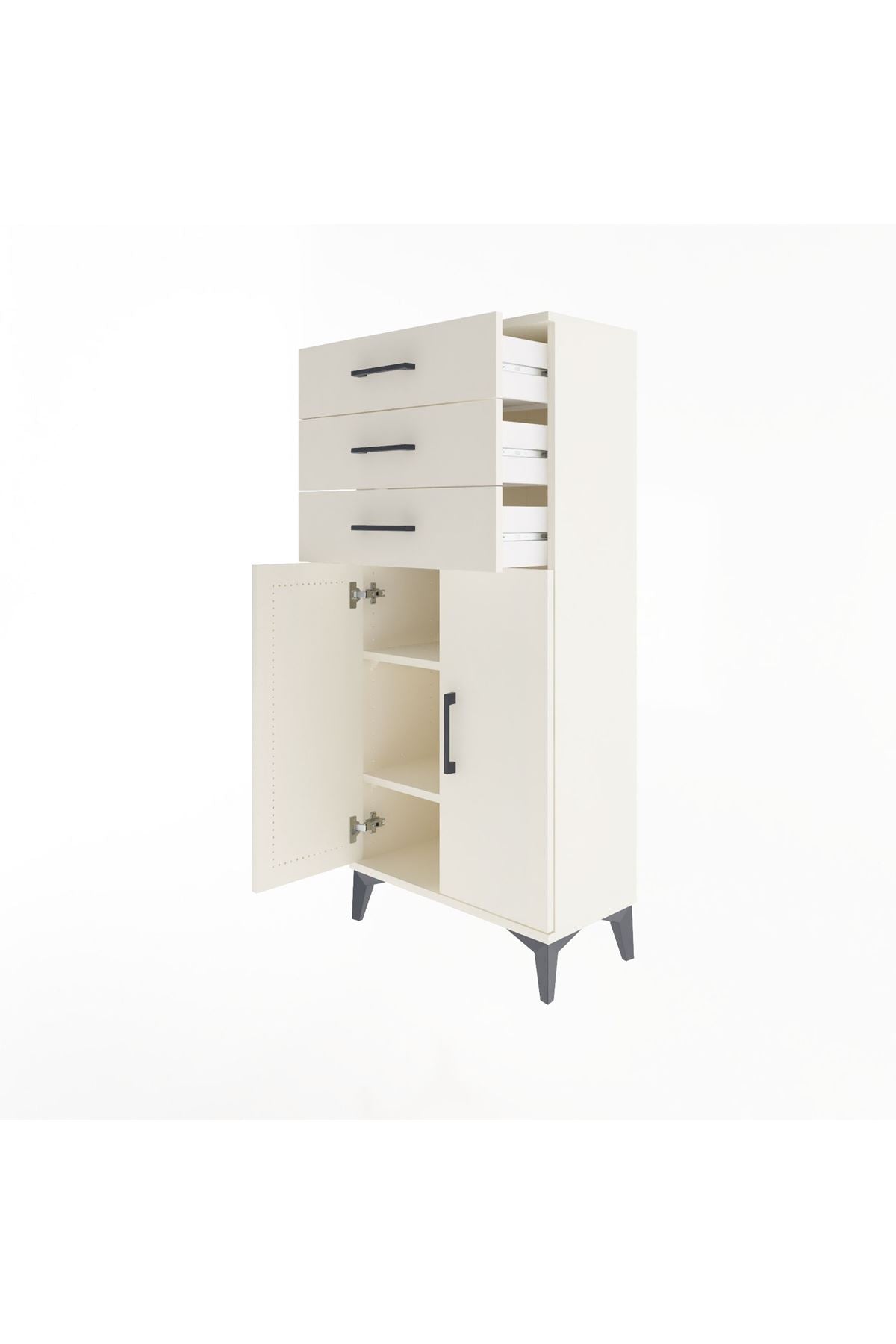 Arges Dolap 2 Raflı 3 Çekmeceli 2 Kapaklı 60x30x134 Aytaşı-Aytaşı