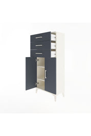 Arges Dolap 2 Raflı 3 Çekmeceli 2 Kapaklı 60x30x134 Aytaşı-Antrasit