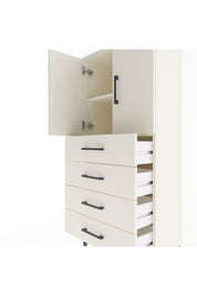 Arges Dolap 2 Raflı 4 Çekmeceli 2 Kapaklı 60x30x134 Aytaşı-Aytaşı