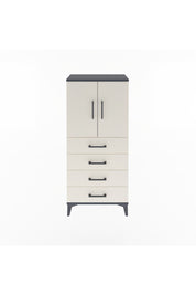 Arges Dolap 2 Raflı 4 Çekmeceli 2 Kapaklı 60x30x134 Antrasit-Aytaşı