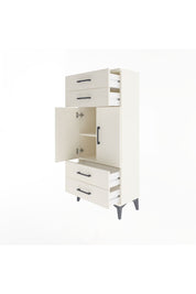 Arges Dolap 2 Raflı 4 Çekmeceli 2 Kapaklı 60x30x134 Aytaşı-Aytaşı