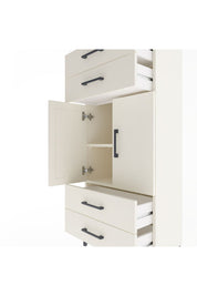 Arges Dolap 2 Raflı 4 Çekmeceli 2 Kapaklı 60x30x134 Aytaşı-Aytaşı