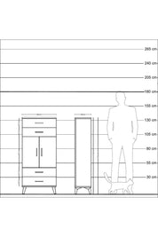 Arges Dolap 2 Raflı 4 Çekmeceli 2 Kapaklı 60x30x134 Aytaşı-Aytaşı