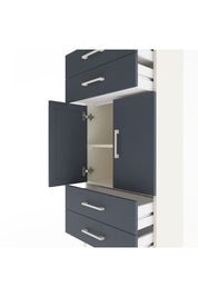 Arges Dolap 2 Raflı 4 Çekmeceli 2 Kapaklı 60x30x134 Aytaşı-Antrasit